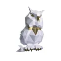 Wizardi 3D Papercraft Kit Owl White PP-1SOV-2WG