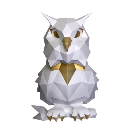 Wizardi 3D Papercraft Kit Owl White PP-1SOV-2WG