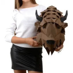 Kit de bricolage en papier 3D Wizardi Zubr PP-1ZUV-2BB