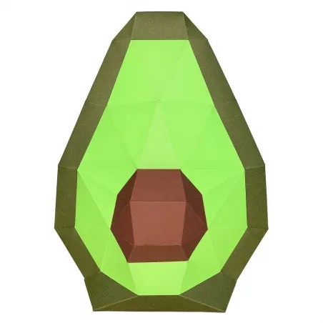 WIZARDI 3D paper craft models Avocado PP-2AVO-3WAS