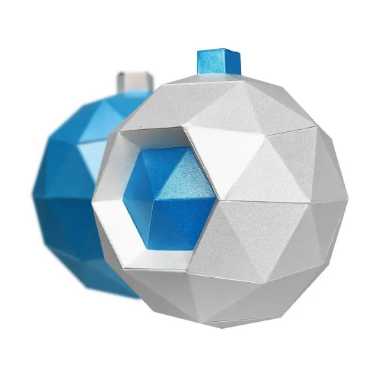 WIZARDI 3D modèles de créations en papier boules de Noël PP-2BLS-2WB