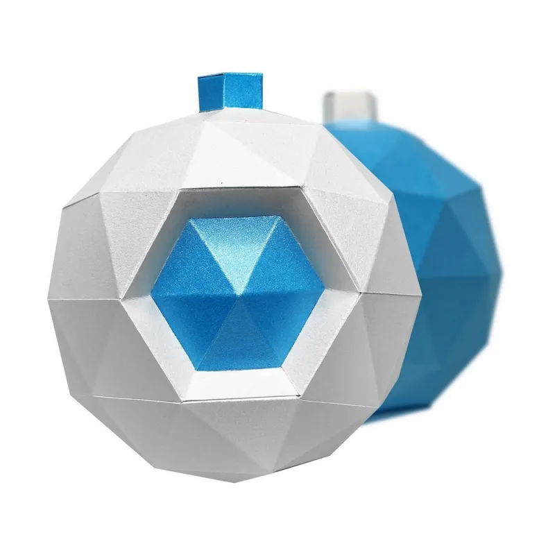 WIZARDI 3D popieriniai amatų modeliai kalėdiniai kamuoliukai PP-2BLS-2WB