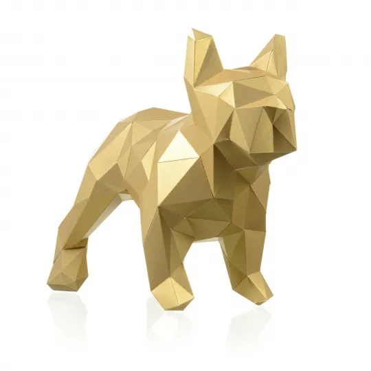 „Wizardi 3D Papercraft Kit Bulldog“ PP-2BMA-GLD