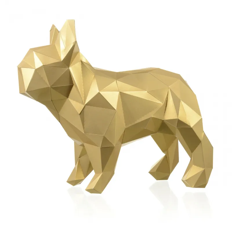 „Wizardi 3D Papercraft Kit Bulldog“ PP-2BMA-GLD