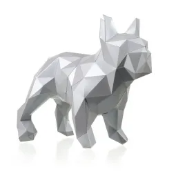 Kit de papercraft 3D Wizardi Bouledogue PP-2BMA-PLA