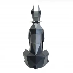 Wizardi Kit de Papercraft 3D Doberman PP-2DBR-BLA