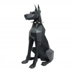 Wizardi Kit de Papercraft 3D Doberman PP-2DBR-BLA