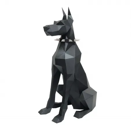 Kit de création en papier 3D Wizardi Doberman PP-2DBR-BLA