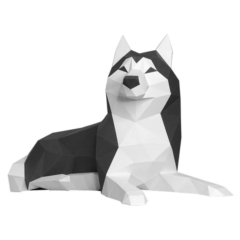 WIZARDI 3D-Papiermodelle Husky PP-2HAS-3GWB