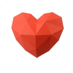 Wizardi Kit de Papercraft 3D Coeur PP-2HRT-RED