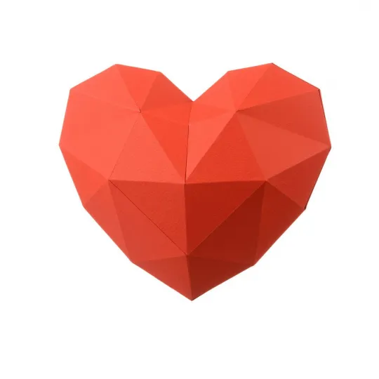 Wizardi 3D Papercraft Kit Heart PP-2HRT-RED