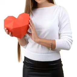 Wizardi 3D Papercraft Kit Heart PP-2HRT-RED