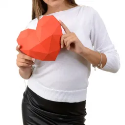 Wizardi Kit de Papercraft 3D Coeur PP-2HRT-RED