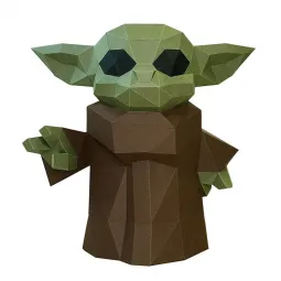 WIZARDI Modèles 3D en papier Bébé Yoda PP-2YDA-3WAS