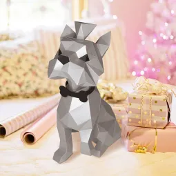Kit de papercraft 3D Wizardi Yorkshire Terrier PP-2YOR-SLV