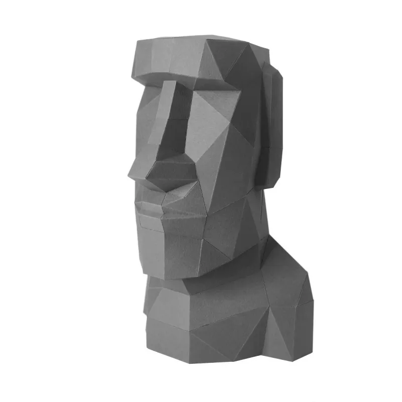 Kit de création en papier 3D Wizardi Moai PP-2MOA-GRA