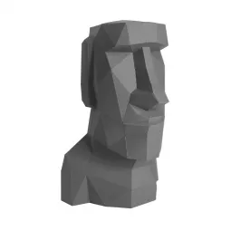 Wizardi 3D Papier Bastelset Moai PP-2MOA-GRA