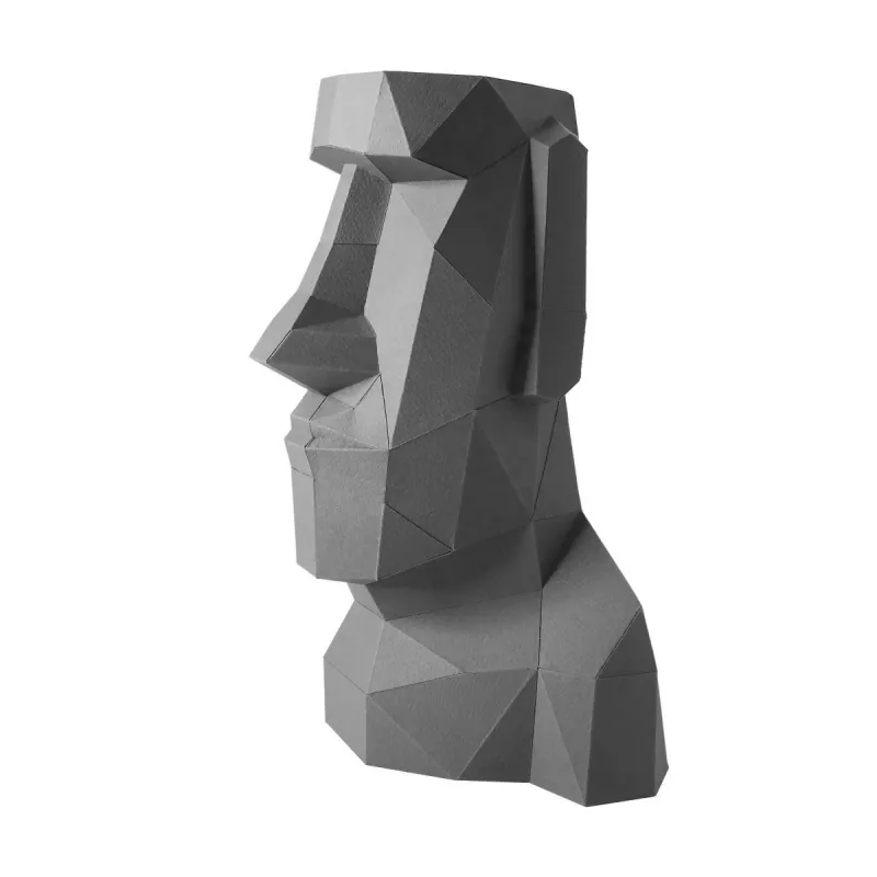 Kit de création en papier 3D Wizardi Moai PP-2MOA-GRA