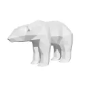 Wizardi 3D Papercraft Kit Polar Bear PP-2PLB-WHT