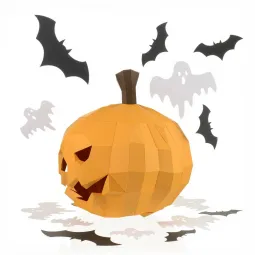 Wizardi 3D Papercraft Kit Pumpkin & Company PP-2PMP-OBW