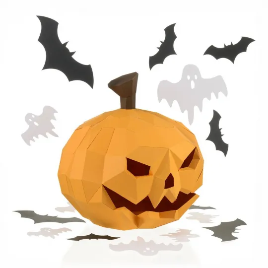 Wizardi 3D Papercraft Kit Pumpkin & Company PP-2PMP-OBW