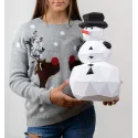 WIZARDI 3D-Papiermodelle Schneemann PP-2SNO-WHI