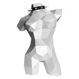 WIZARDI Maquettes en papier 3D Sculpture (blanc) PP-2STO-WHT