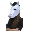 IŠPARDAVIMAS Wizardi 3D Papercraft Kit Horse Neona Mask PP-3KON-2WB