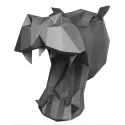 WIZARDI 3D popieriniai amatų modeliai Hippo PP-1BEG-GRA