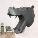 WIZARDI Modèles d'artisanat en papier 3D Hippo PP-1BEG-GRA