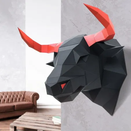 Wizardi 3D Papercraft Kit Bull PP-1BUL-2BR