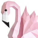 Wizardi 3D Papercraft Flamingo PP-1FLM-PIN