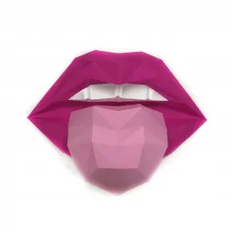 SALE Wizardi 3D popieriaus modelio rinkinys Lips Pink/Crimson PP-1GUB-2MP