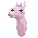 WIZARDI 3D-Papiermodelle Lama (rosa) PP-1LAM-PIN