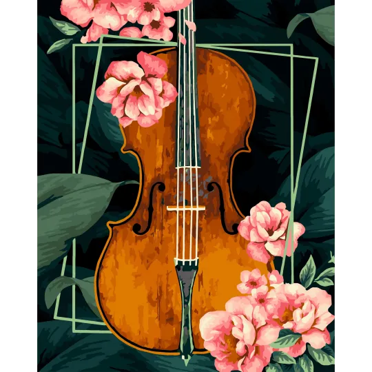 Painting by numbers kit. R020 Vintage violin 40*50