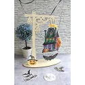 Cadre cercle marron moyen Stand "Halloween" RA-037