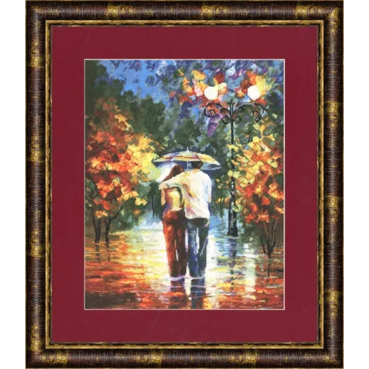 Kreuzstichset "Romantischer Spaziergang" 38.5x30.7 cm S/CHM022