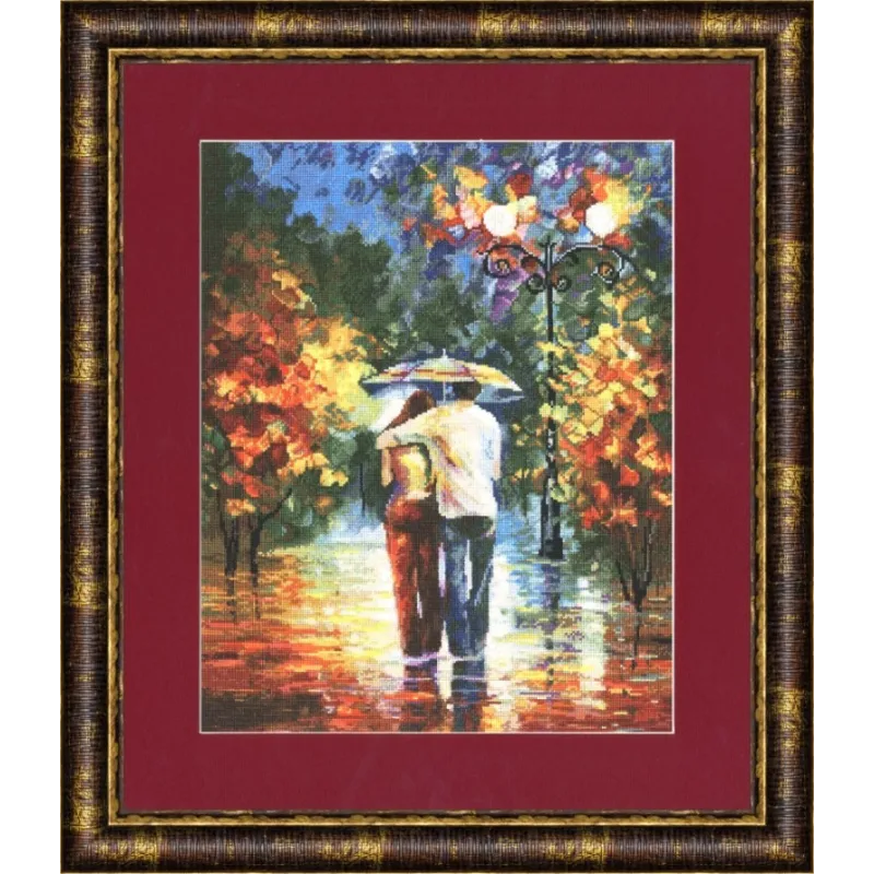 Kreuzstichset "Romantischer Spaziergang" 38.5x30.7 cm S/CHM022