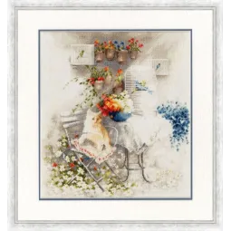 (Discontinued) Cross stitch kit "Morning Trill" 36.5x32.8 cm S/AK006