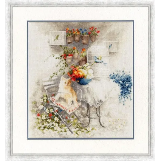 (Discontinued) Cross stitch kit "Morning Trill" 36.5x32.8 cm S/AK006