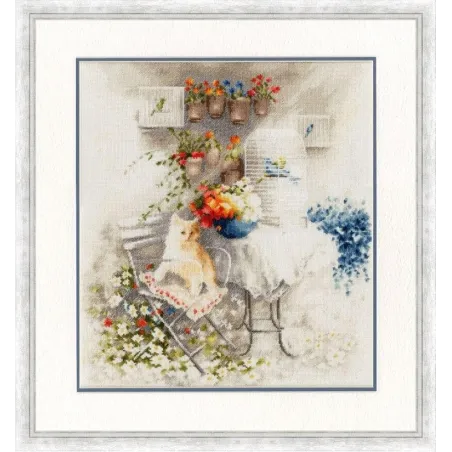(Discontinued) Cross stitch kit "Morning Trill" 36.5x32.8 cm S/AK006