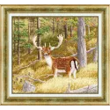 (Discontinued) Cross stitch kit "Forest deer" 38.5.7 × 34.5 cm S/DZH045