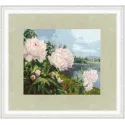 (Discontinued) Cross stitch kit "Blooming Peonies" 25.5×30  cm S/LP059