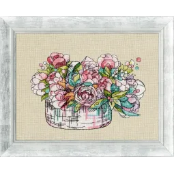 SALE Cross stitch kit "Summer Blues" 12.1x18.2cm S/M006 (D)