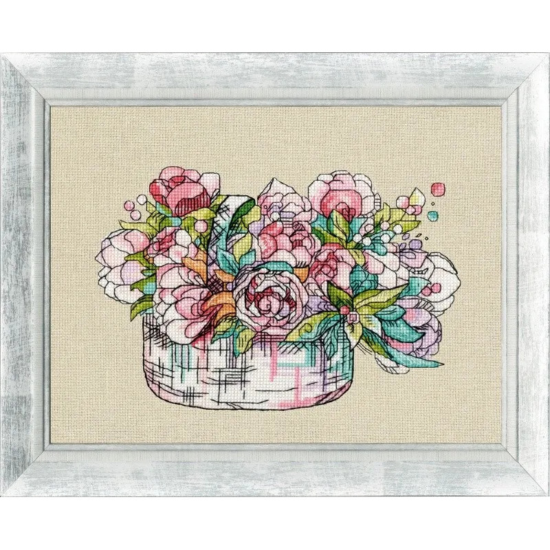 SALE Cross stitch kit "Summer Blues" 12.1x18.2cm S/M006 (D)