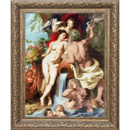 Cross stitch kit "Union of Earth and Water" 87 × 67 cm S/MK058