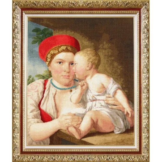 Kreuzstich-Set "Krankenschwester mit Baby" 46,5 × 39 cm S/MK059 (D)