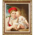 Cross stitch kit "Nurse with a baby" 46.5 × 39 cm S/MK059 (D)
