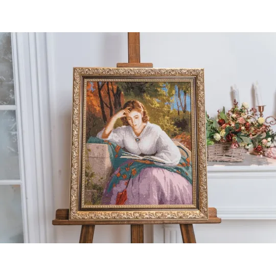 Cross stitch kit "Reading. Portrait of the artist's wife" 41 × 36 cm S/MK064