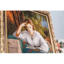 Kreuzstich-Set "Lesen. Porträt der Künstlerehefrau" 41 × 36 cm S/MK064